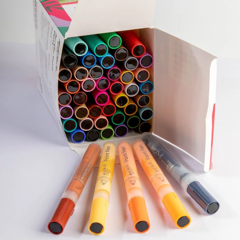 Mont Marte Acrylic Paint Pens - Broad Tip - 48pc Opaque - Open View