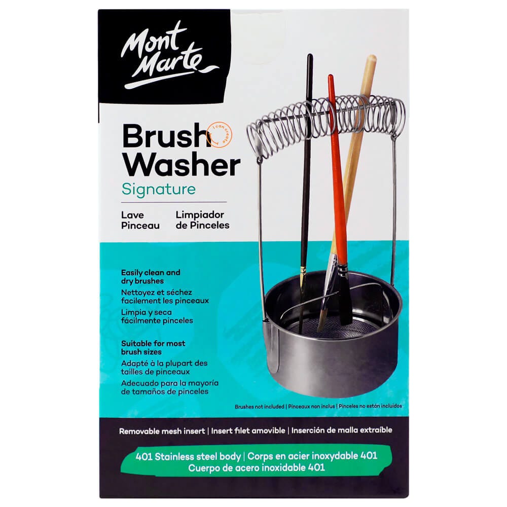 Mont Marte Brush Washer Signature Stainless Steel Cleaner