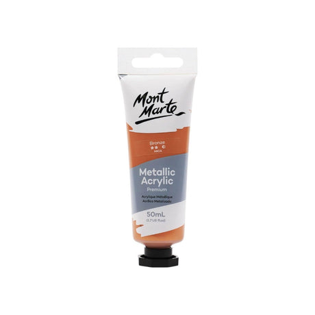Mont Marte Metallic Acrylic Paint Premium 50ml Tube - Bronze