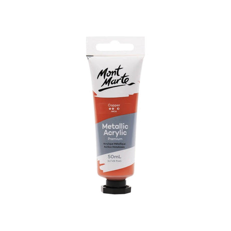 Mont Marte Metallic Acrylic Paint Premium 50ml Tube - Copper