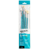 Mont Marte Oil Brushes Signature 5pc Taklon & Hog Hair Set