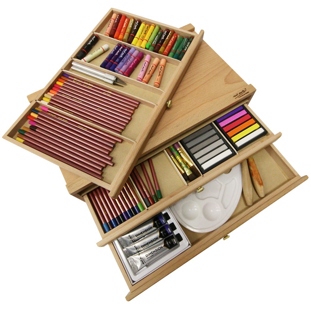 Mont Marte Pastel Box Signature Beech Wood Storage Box