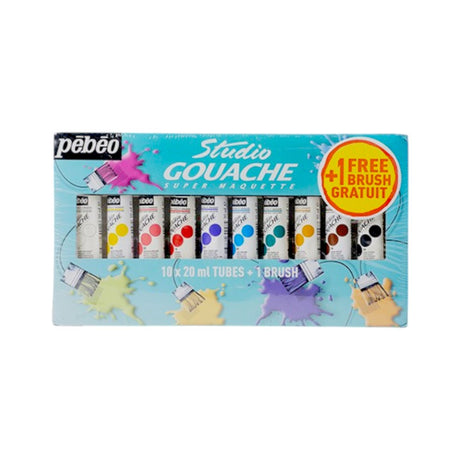 Pebeo Studio Gouache Super Maquette Set - 10 x 20ml Tubes Pebeo