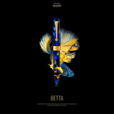 Penlux | Fountain Pen | 14K Gold Plated | Masterpiece Delgado Betta | Blue | Flex Nib Penlux