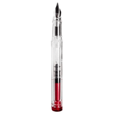 Penlux | Junior | Fountain Pen | Clear Body | Red Penlux