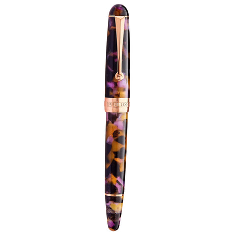 Penlux | Masterpiece Delgado | Fountain Ink Pen | Euploea | Brown Black | Piston Filling Penlux