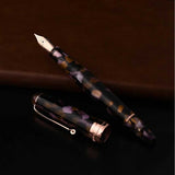 Penlux | Masterpiece Delgado | Fountain Ink Pen | Euploea | Brown Black | Piston Filling Penlux