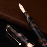 Penlux | Masterpiece Delgado | Fountain Ink Pen | Euploea | Brown Black | Piston Filling Penlux