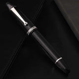 Penlux | Masterpiece Grande | Fountain Ink Pen | Black Wave Body | Piston Filling Penlux