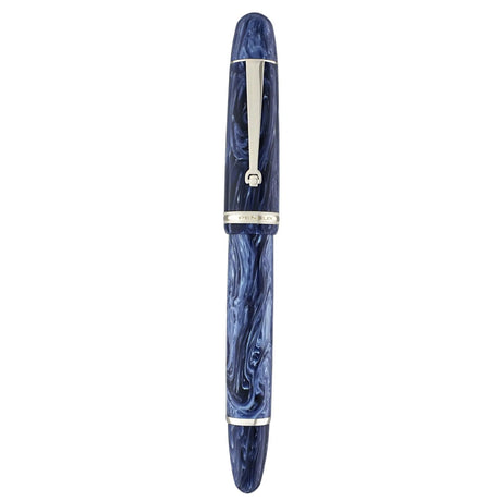 Penlux | Masterpiece Grande | Fountain Pen | Steel Nib | Blue Wave | Piston Filling Penlux
