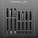Penlux | Masterpiece Grande | Fountain Pen | Black Body | Piston Filling Penlux
