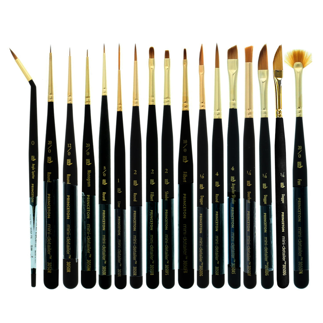 Princeton 3050 Mini-Detailer Synthetic Brush - Choose Shape