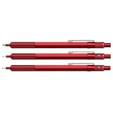 Rotring | 600 Series | Red 1.0mm Ball Pen | Metal Body | Non-Slip | Metal Knurled Grip Rotring
