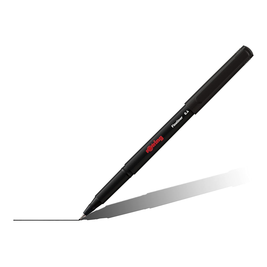 Rotring | Liner Fineliner Pens | Assorted Colours | Pack of 10 Pieces | 0.4mm Rotring