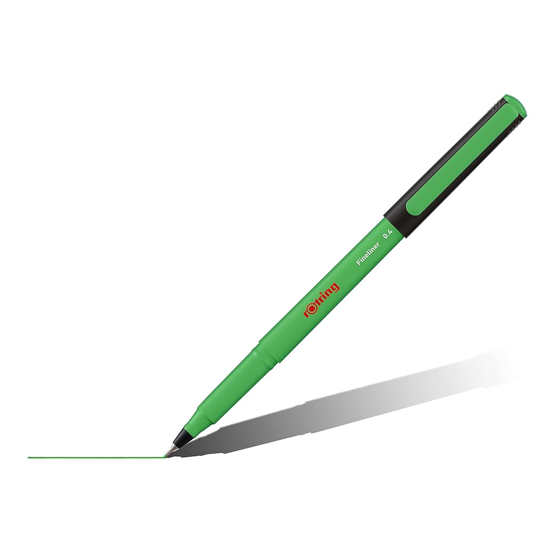 Rotring | Liner Fineliner Pens | Assorted Colours | Pack of 4 Pieces | 0.4mm Rotring