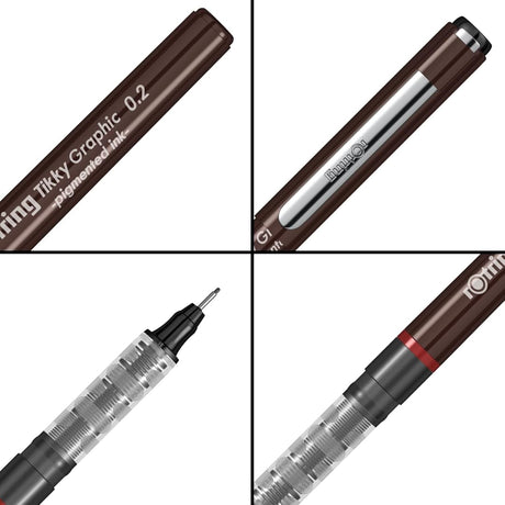 Rotring | Tikky | Graphic Fineliner | 0.2mm | 5 Pen Set Rotring