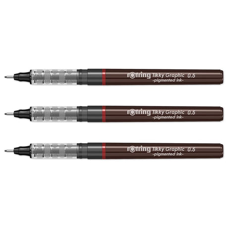 Rotring | Tikky | Graphic Fineliner | 0.5mm | 3 Pen Set Rotring
