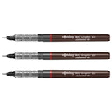 Rotring | Tikky | Graphic Fineliner | Black Pigment Lightfast | 0.1mm | 3 Pen Set Rotring