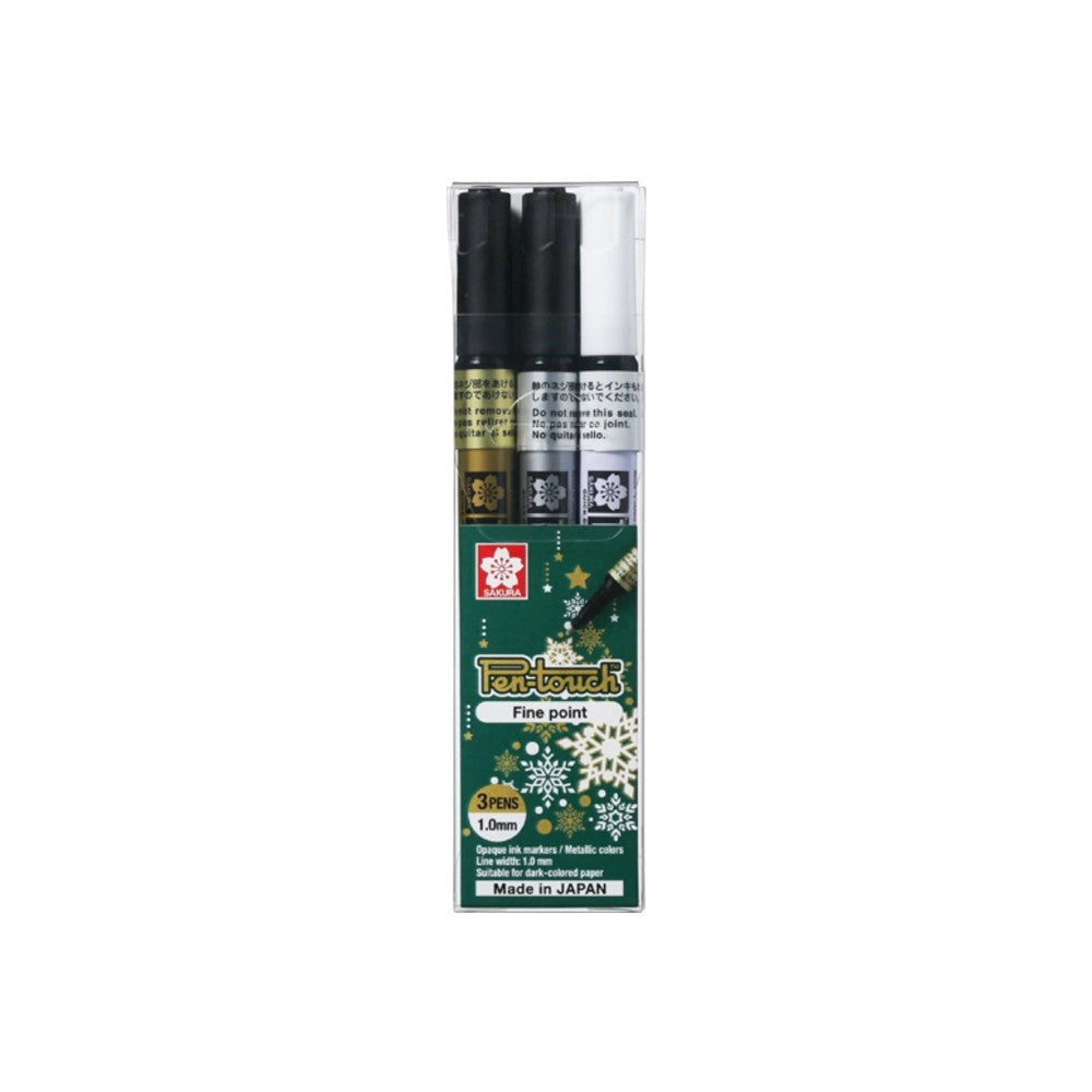 Sakura Pentouch Fine Point Pen Set - 0.1mm, Pack of 3