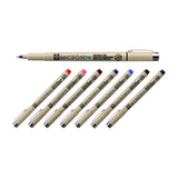 Sakura Pigma Micron Pen Set - Color Ink, Pack of 8 (Choose Nibs)