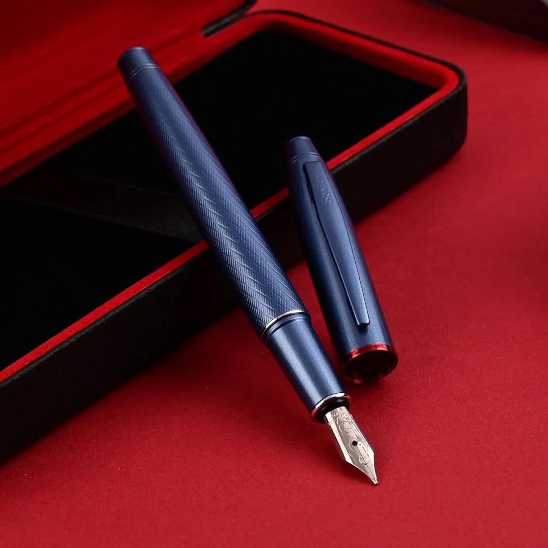 Scrikss | Noble 35 | Fountain Ink Pen | Medium Nib  | Blue Scrikss