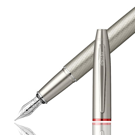 Scrikss | Noble 35 | Fountain Ink Pen | Medium Nib  | Matte Titanium Scrikss