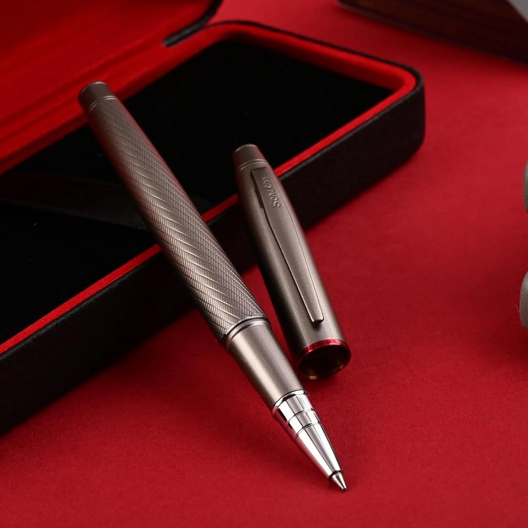 Scrikss |  Noble 35 | Roller Ball Point Pen | Matte Titanium Scrikss