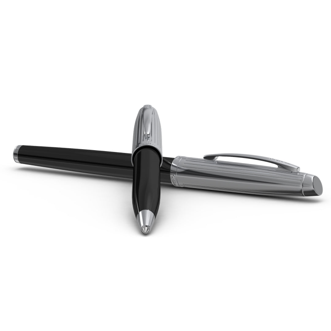 Scrikss | Oscar 39 | Ballpoint Pen | Black Chrome | Chrome Trims | Twist Mechanism Scrikss