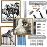 Keep Smiling 75-Piece Professional Sketching & Drawing Kit