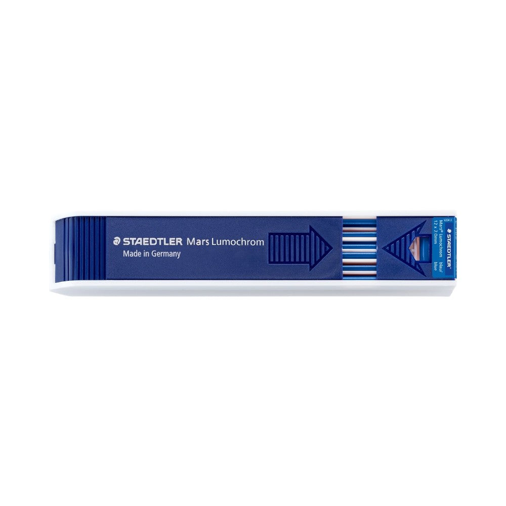 Staedtler Mars Lumochrom 2mm Blue Drawing Lead - 12 Refills Per Tube