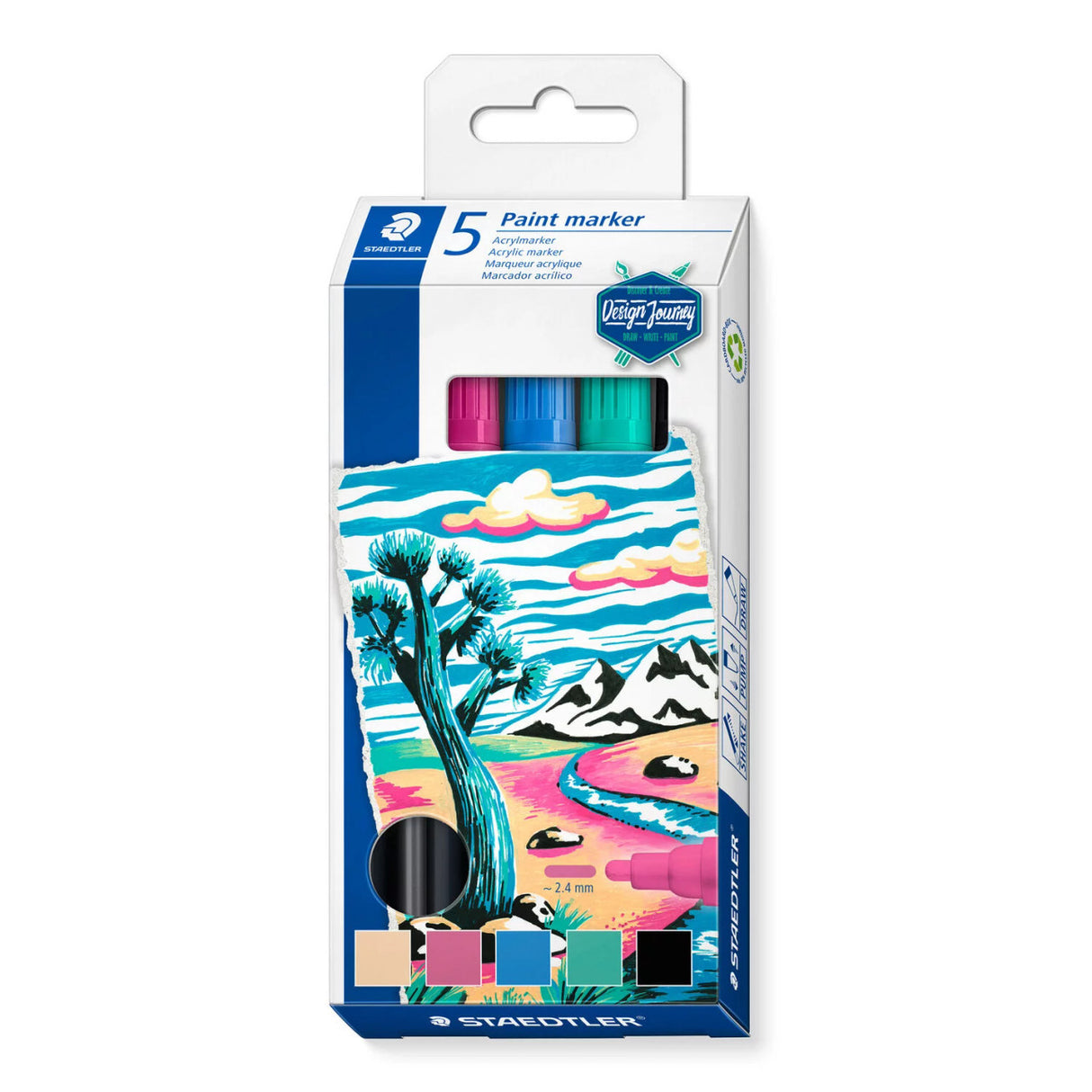 STAEDTLER LUMOCOLOR Acrylic Paint Marker Set of 6