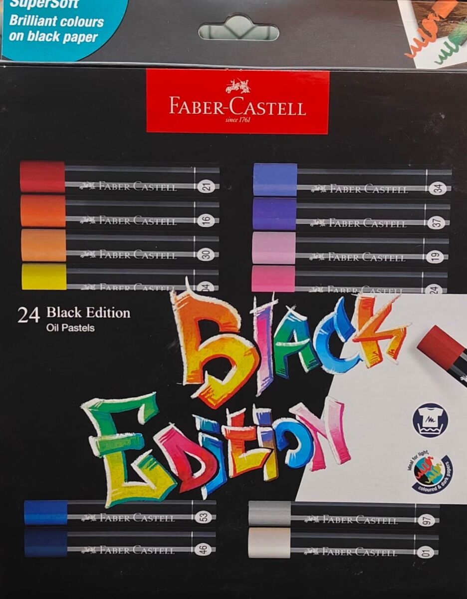Faber Castell Black Edition Oil Pastels Pack of 24