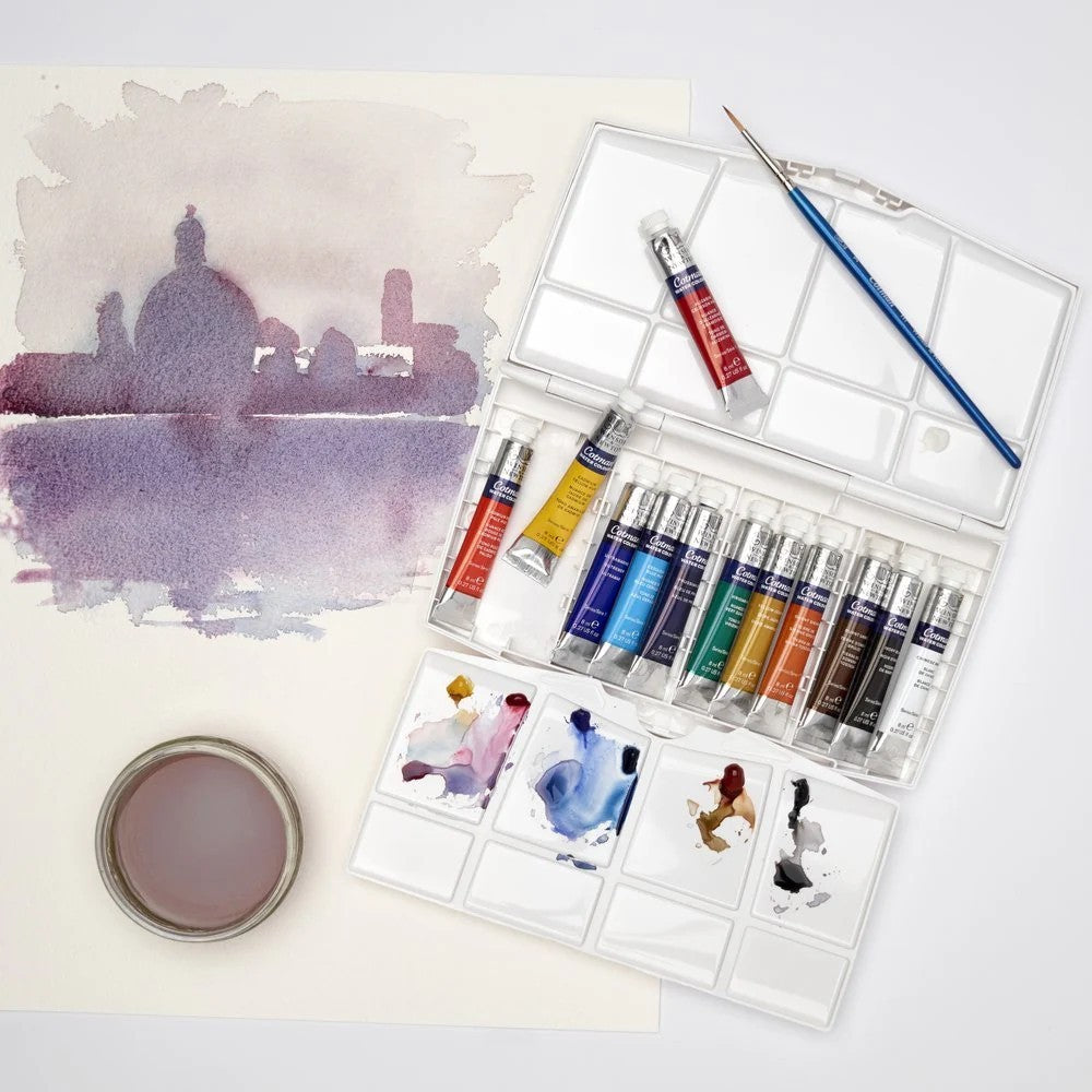 Winsor & Newton Cotman Watercolour Painting Plus - 12 Tubes of 8ml