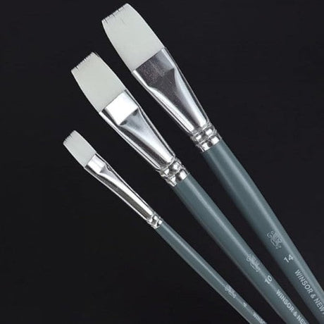 Winsor & Newton Foundation Brush Set - Flat 4, 10, 14 - Short Handle