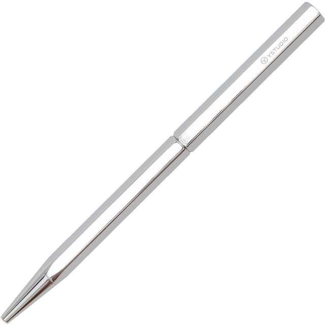 Ystudio | Ballpoint Pen | Classic Revolve | Spring Shiny Silver YSTUDIO
