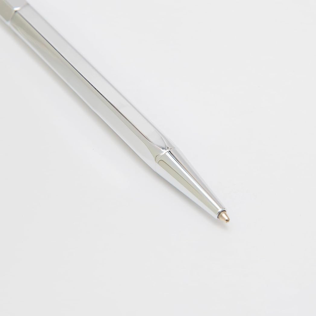Ystudio | Ballpoint Pen | Classic Revolve | Spring Shiny Silver YSTUDIO