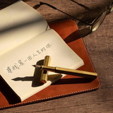 Ystudio | Fountain Pen | Brass Hexogon | Classic Revolve | Brass Body | Medium Nib YSTUDIO