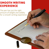 Ystudio | Fountain Pen | Red Hexogon | Classic Revolve | Brass Body | Medium Nib YSTUDIO