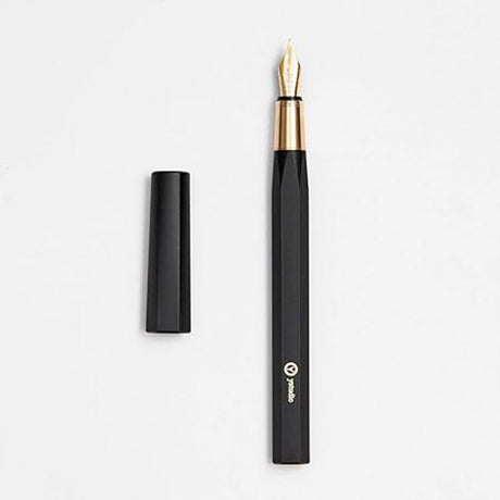 Ystudio | Fountain Pen | Resin Series | Acrylic Brass Black | Medium Nib YSTUDIO