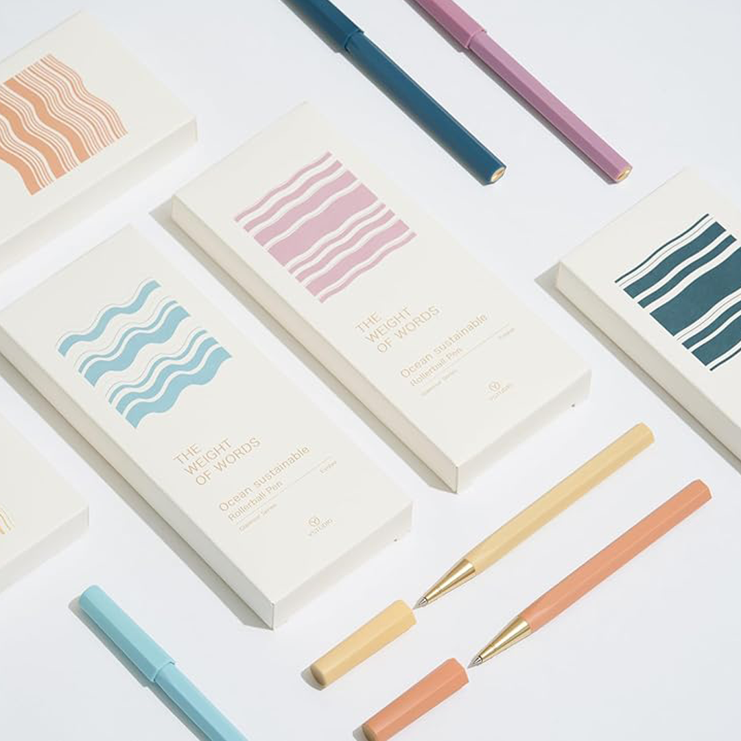 Ystudio | Glamour Evolve | Sustainable |  Rollerball Pen | Dawn Yellow YSTUDIO
