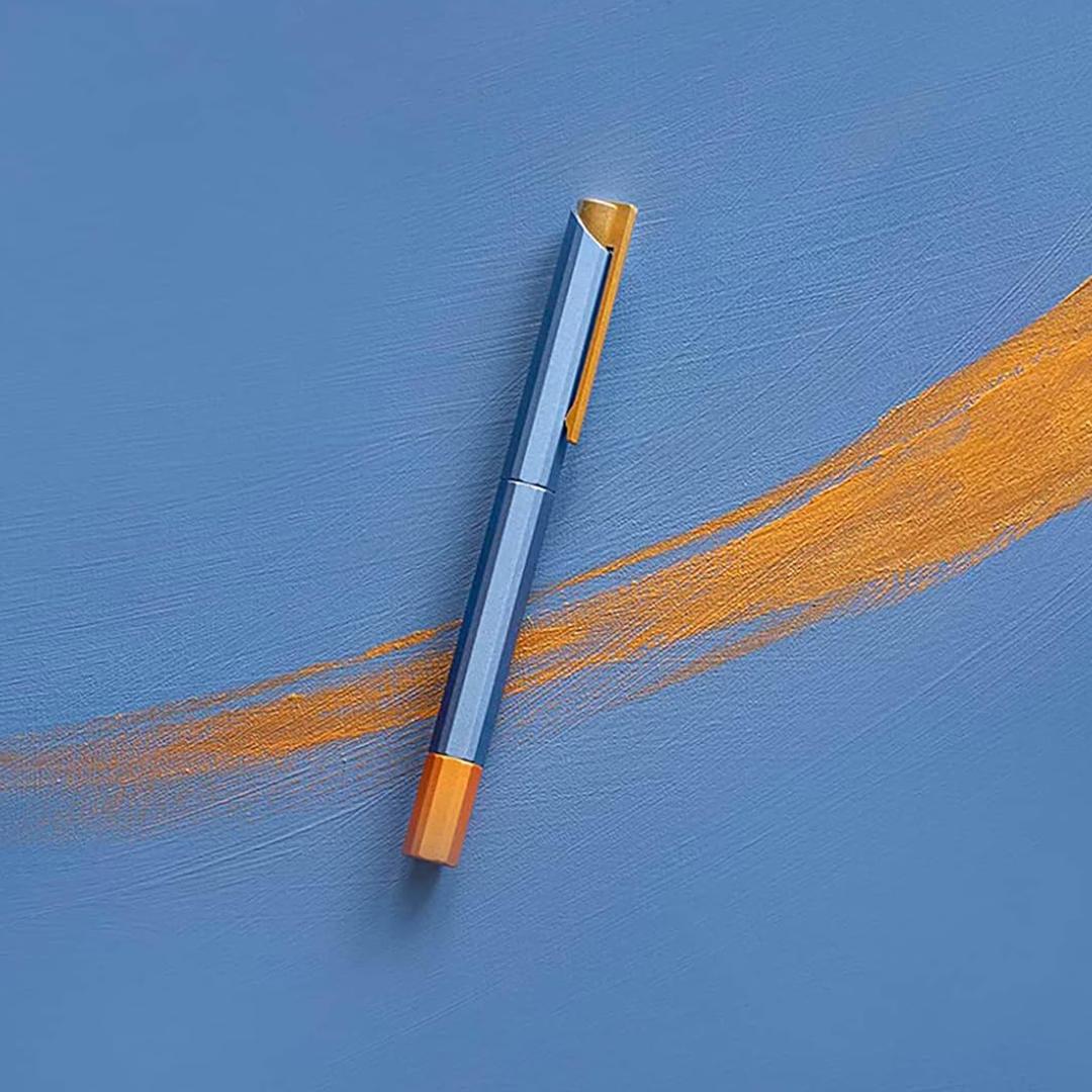Ystudio | Rollerball Pen | Glamour Series | Evolve Bihex | Blue Gin. YSTUDIO