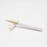 Ystudio | Rollerball Pen | Classic Revolve | Brass White YSTUDIO