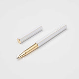 Ystudio | Rollerball Pen | Classic Revolve | Brass White YSTUDIO